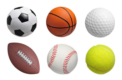 各種運動球上草田